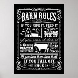 lindo Country Barn reglas de palabras arte