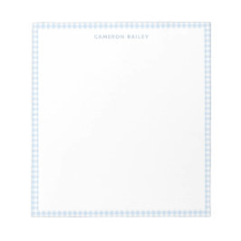 Lindo cuaderno personalizado de cuadros gingham az