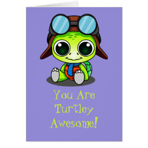 Lindo dibujo Chibi de tortuga totalmente impresion