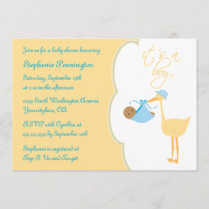 Lindo es una invitación azul de la fiesta de