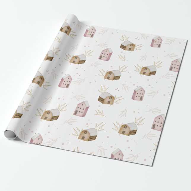 lindo escándalo nórdico casa papel de envoltura de (Desenrollado)