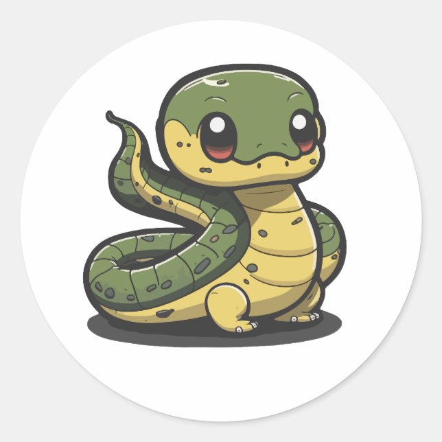 lindo estilo anaconda pegatina personalizado (Anverso)