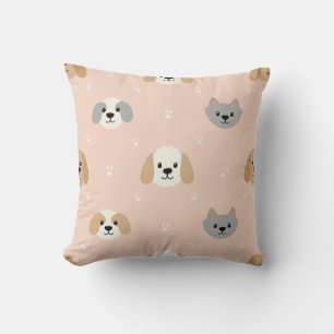 lindo gato y almohada de perro