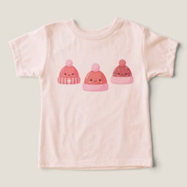 Lindo Gorro de Invierno Rosa Kawaii Sonriente Cart