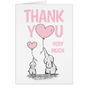 Lindo GRACIAS chica del rosa del elefante de Baby