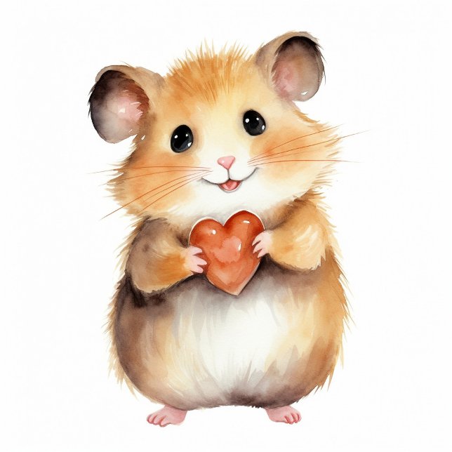 Lindo hámster con corbata de corazón (Subido por el creador)