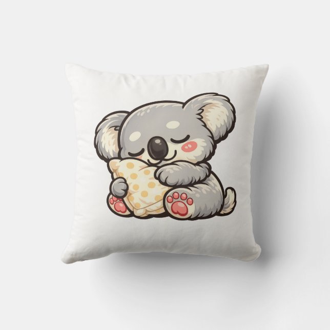Lindo Koala Durmiendo con Almohada (Reverso)