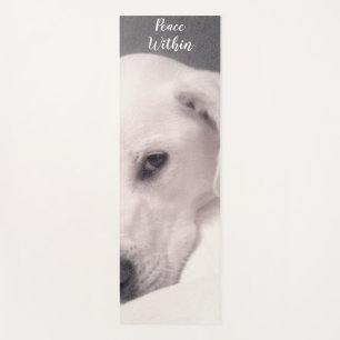 Lindo Labrador Blanco Mezcla Perro Gris Yoga Mat