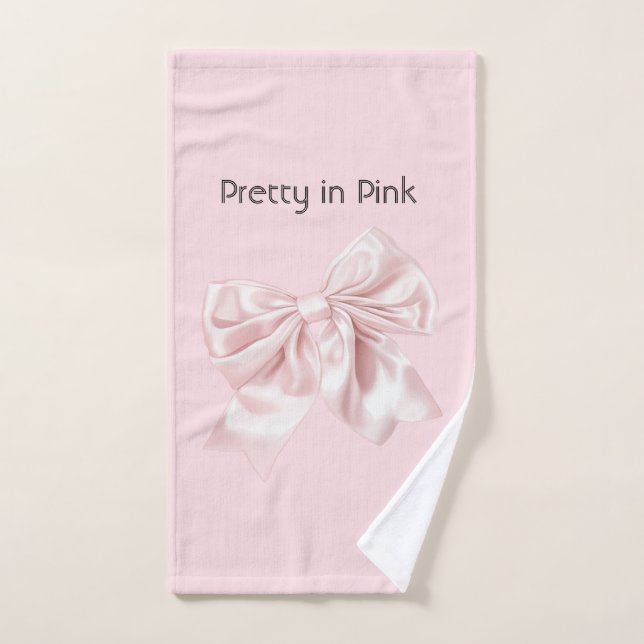Lindo lazo rosa (Toalla de mano)