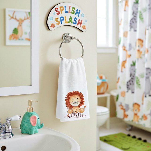Lindo león dibujado a mano personalizado para niño (Subido por el creador)