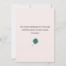 lindo leprechaun cuatro parejas con tarjeta de tré