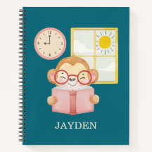 Lindo Libro de Lectura de Bebé Mono Mañana Nombre 