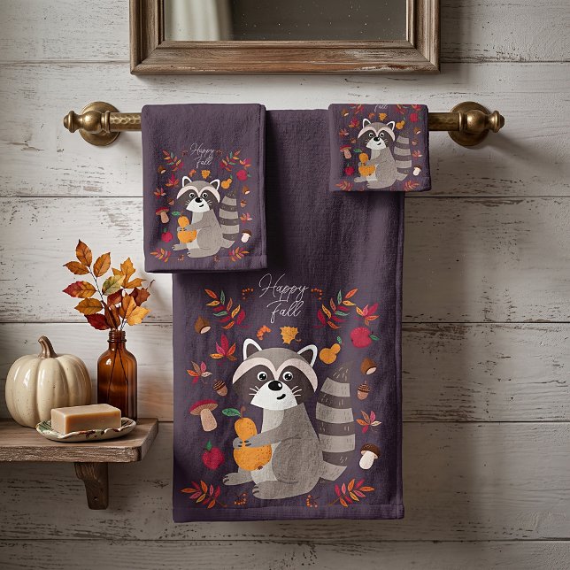 Lindo mapache de otoño con texto personalizado (Subido por el creador)