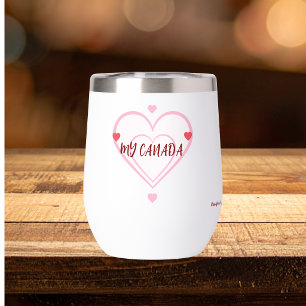 Lindo 'Mi Canadá' Rojo y Rosa Personalizado