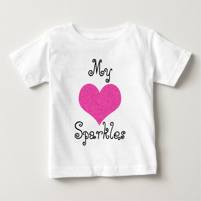 lindo mi corazón destella camiseta de bebé (Anverso)