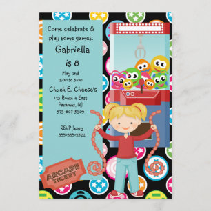 Lindo, multicolor, invitación del chica del