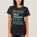 Lindo Naughty Judío Ugly Hanukkah Sweater Chanukah<br><div class="desc">Lindo judío feo Hanukkah Sweater Chanukah Jew</div>