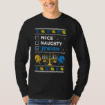 Lindo Naughty Judío Ugly Hanukkah Sweater Chanukah<br><div class="desc">Niza Fea Fea Judía Hanukkah Sweater Chanukah Jew Xmas.</div>