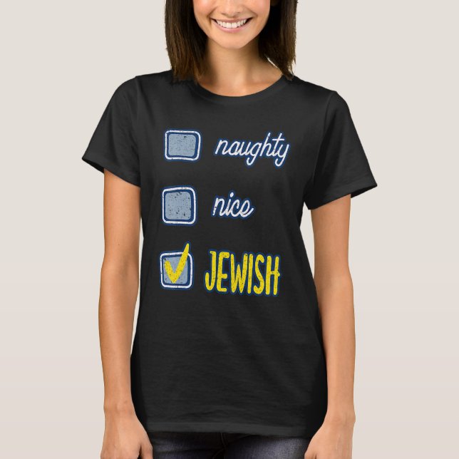 Lindo Naughty Judío Ugly Hanukkah Sweater Chanukah (Anverso)