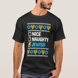 Lindo Naughty Judío Ugly Hanukkah Sweater Chanukah