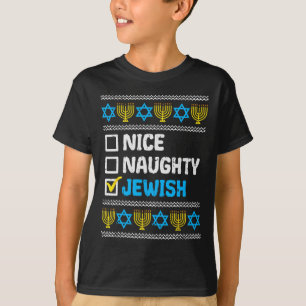 Lindo Naughty Judío Ugly Hanukkah Sweater Chanukah