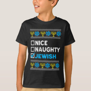 Lindo Naughty Judío Ugly Hanukkah Sweater Chanukah