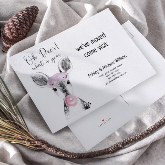 Lindo Oh Ciervo Qué Año Tarjeta de Mudanza (Subido por el creador)