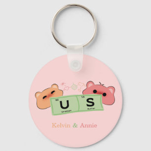 Lindo Oso Enamorado "Nosotros" Llavero Personaliza