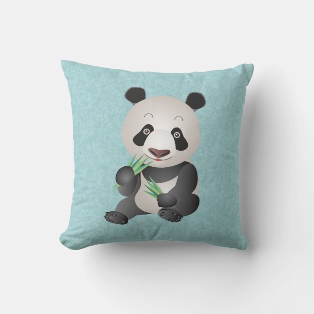 lindo oso panda lanzar almohada (Anverso)