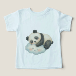 Lindo Panda Dormido en Nube Acuarela