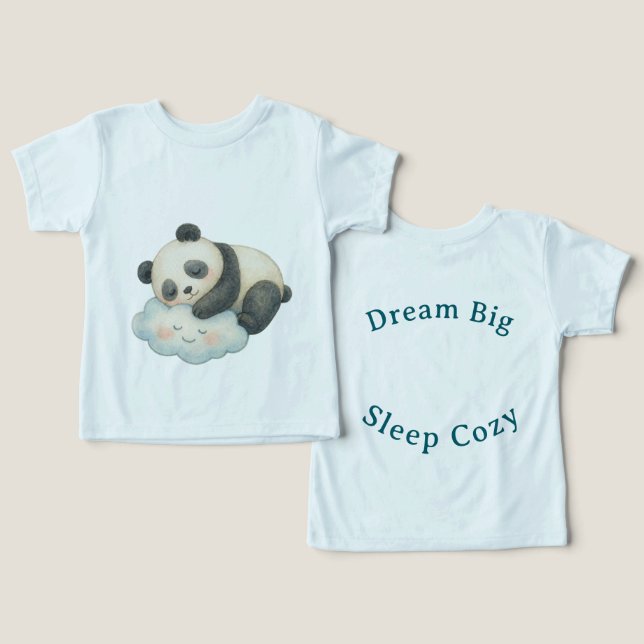 Lindo Panda Dormido en Nube Acuarela (Diseño Anverso y Reverso)
