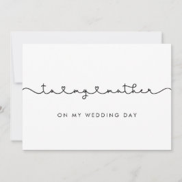 Lindo Para mi madre en el día de mi boda tarjeta