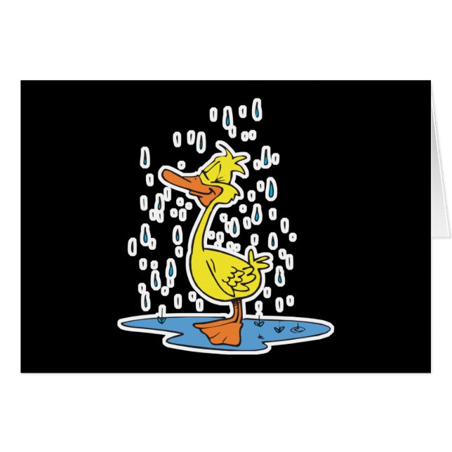 lindo pato de charco en la lluvia (Anverso (Horizontal))