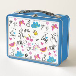 Lindo patrón de colores del arcoiris de unicornio