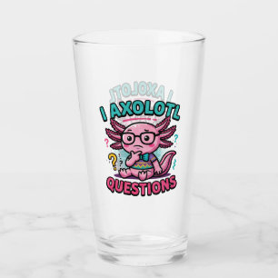 Lindo Preguntas de ajolote nerd azteca con gafas