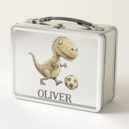 Lindo Tiny Trex Jugando Fútbol Personalizado