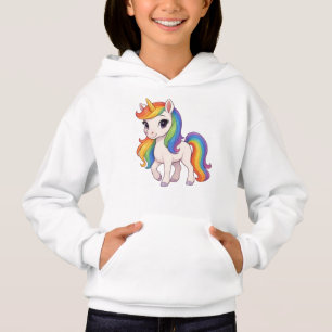 Lindo unicornio colorido del arcoíris