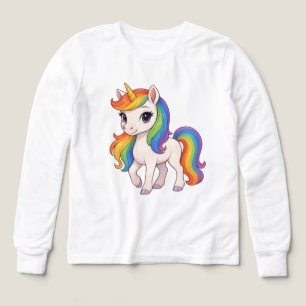Lindo unicornio de arcoíris colorido