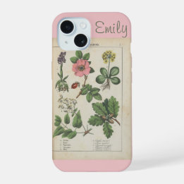 Lindo Vintage de Flor Silvestre Personalizado Rosa