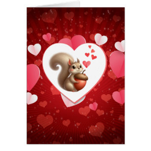 Lindo y divertido día de San Valentín de la ardill