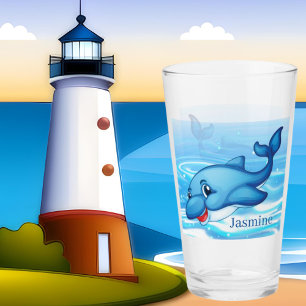 lindos delfines de playa añaden nombre Glass