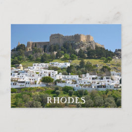Lindos, Isla de Rodas, postal de Grecia