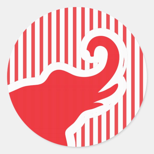 lindos pegatinas de elefantes rojos. (Anverso)