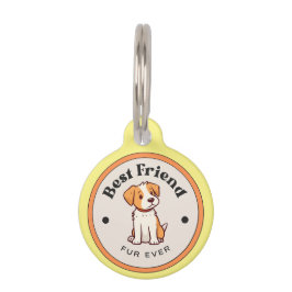¡LINDOS! Placa redonda para mascotas - Mejor amigo