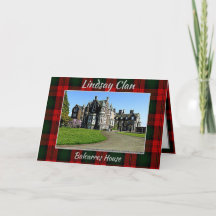 Lindsay Clan Balcarres House Tarjeta de felicitaci