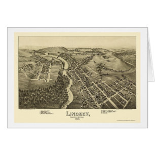 Lindsey, mapa panorámico del PA - 1895