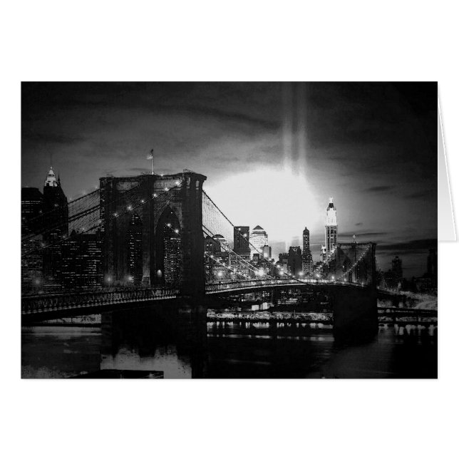 Línea aérea de Nueva York en blanco y negro (Anverso (Horizontal))
