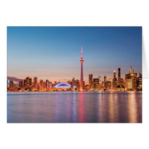 Línea aérea de Toronto al atardecer