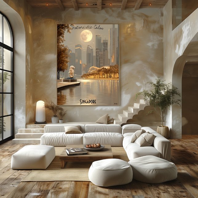 Línea aérea minimalista de Singapur - Arte urbano  (Subido por el creador)