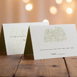 Línea Artística de Tarjetas de Boda de Yosemite Pl